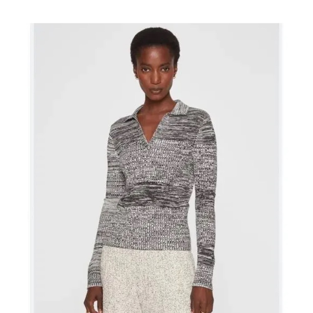Club Monaco Mix Stitch Johnny Collar Sweater